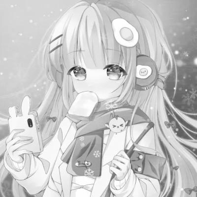 120张微信头像黑白漫画女生可爱图片