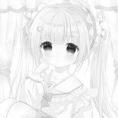 120张微信头像黑白漫画女生可爱图片