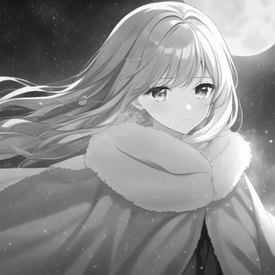120张微信头像黑白漫画女生可爱图片