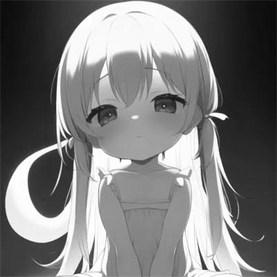 120张微信头像黑白漫画女生可爱图片