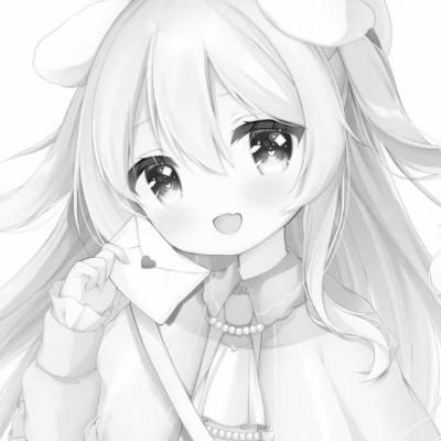 120张微信头像黑白漫画女生可爱图片