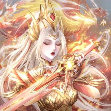 帅气穿铠甲女生拿剑动漫头像图片