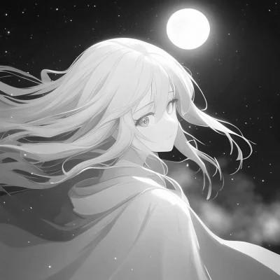 120张微信头像黑白漫画女生可爱图片