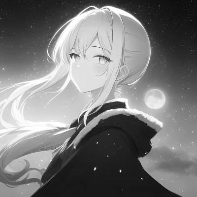 120张微信头像黑白漫画女生可爱图片