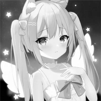 120张微信头像黑白漫画女生可爱图片