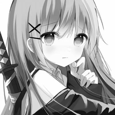 120张微信头像黑白漫画女生可爱图片