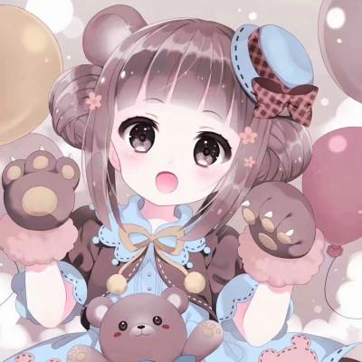 哇塞女孩卡通微信头像49张