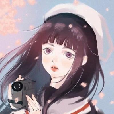 插画女生手绘图片唯美头像