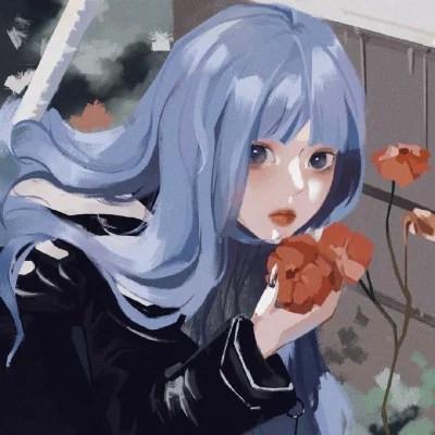 插画女生手绘图片唯美头像
