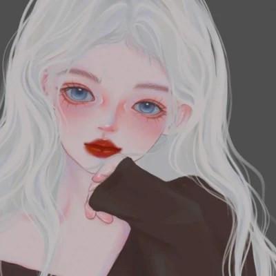 插画女生手绘图片唯美头像
