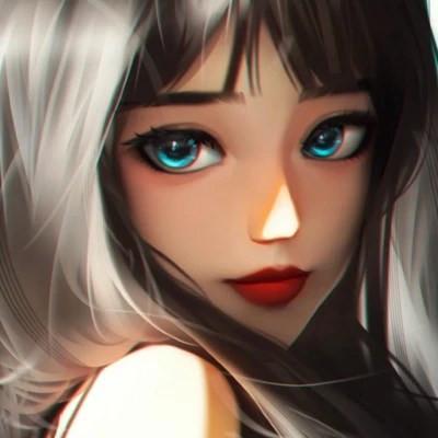 插画女生手绘图片唯美头像