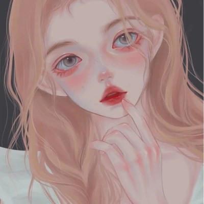 插画女生手绘图片唯美头像