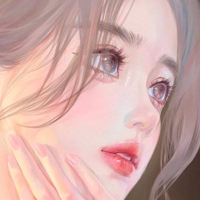 插画女生手绘图片唯美头像