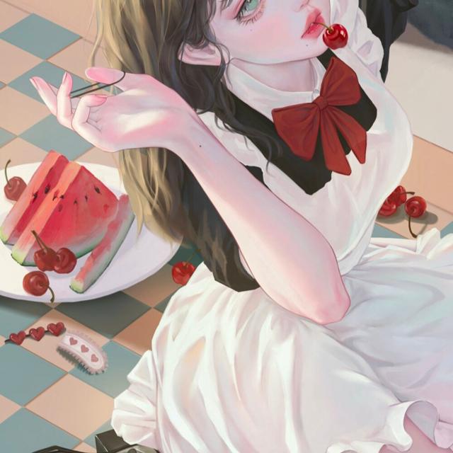 超级好看的插画女头像