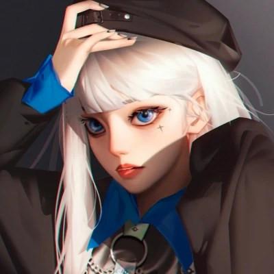 插画女生手绘图片唯美头像