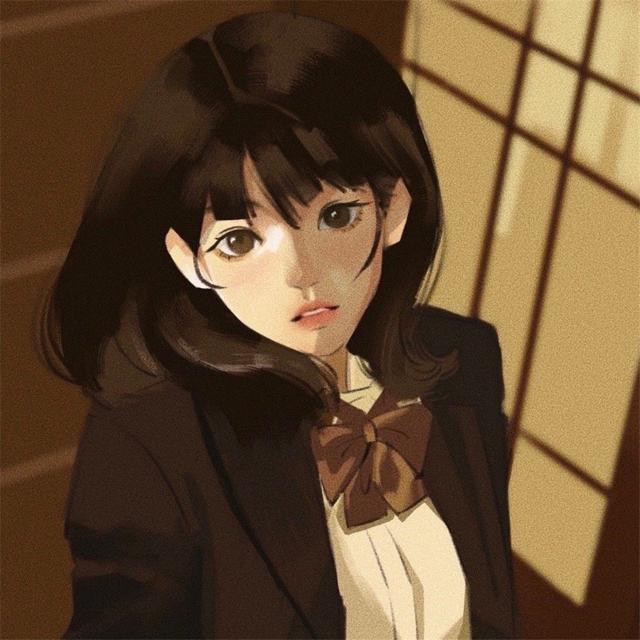 超级好看的插画女头像
