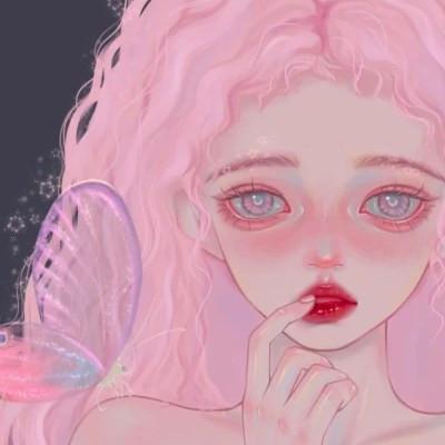 插画女生手绘图片唯美头像