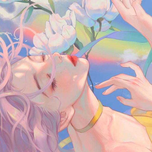 超级好看的插画女头像