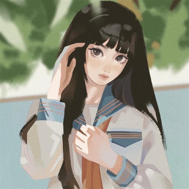 超级好看的插画女头像