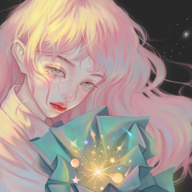 超级好看的插画女头像