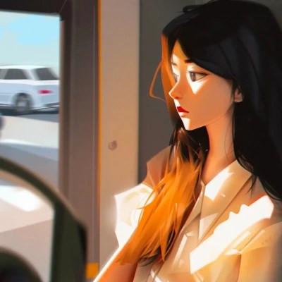 插画女生手绘图片唯美头像