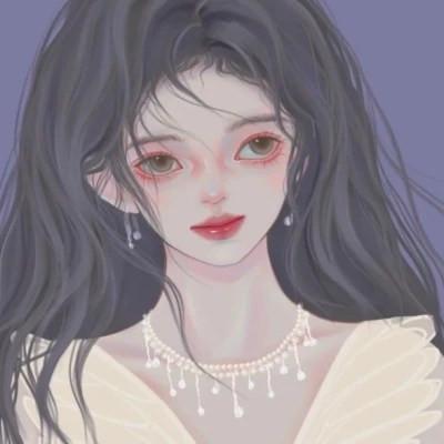 插画女生手绘图片唯美头像