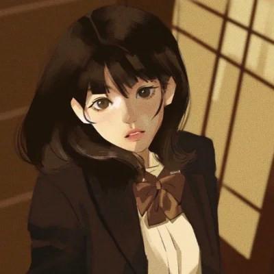 插画女生手绘图片唯美头像