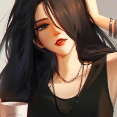 插画女生手绘图片唯美头像