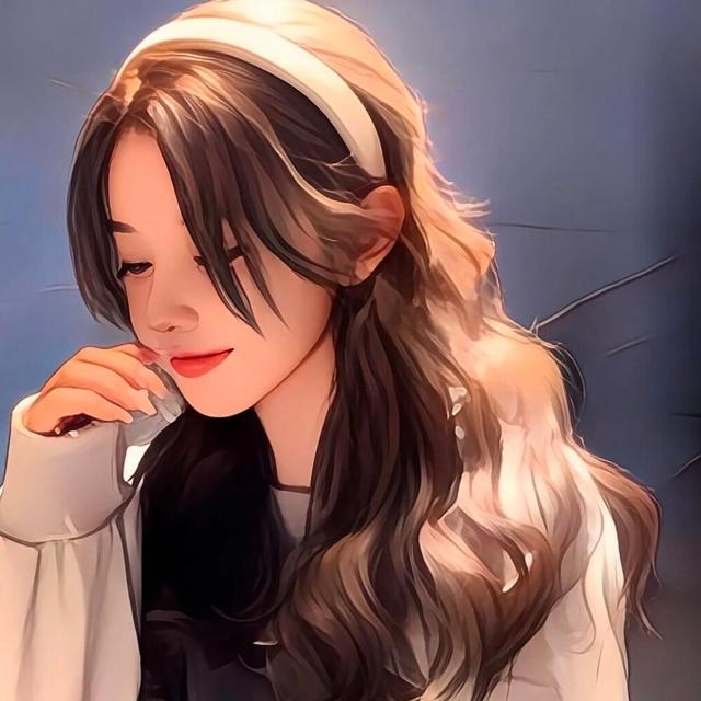 高级漂亮的女生插画头像图片