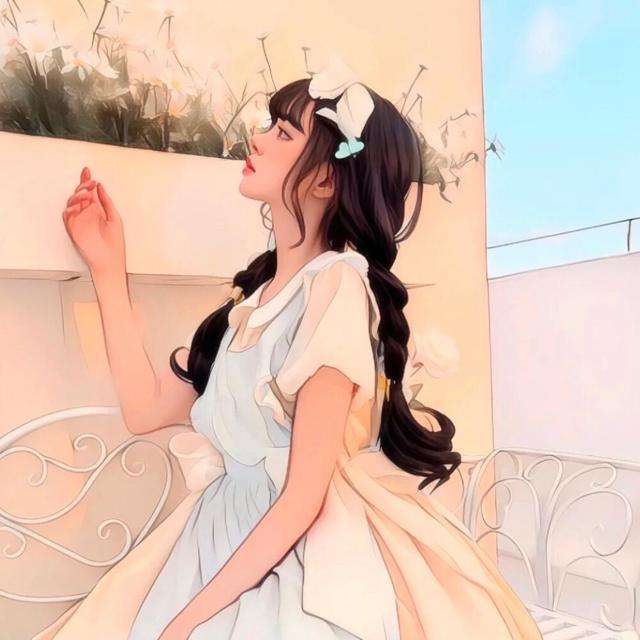 高级漂亮的女生插画头像图片