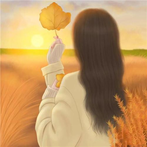 氛围感女生头像不露脸手绘图片