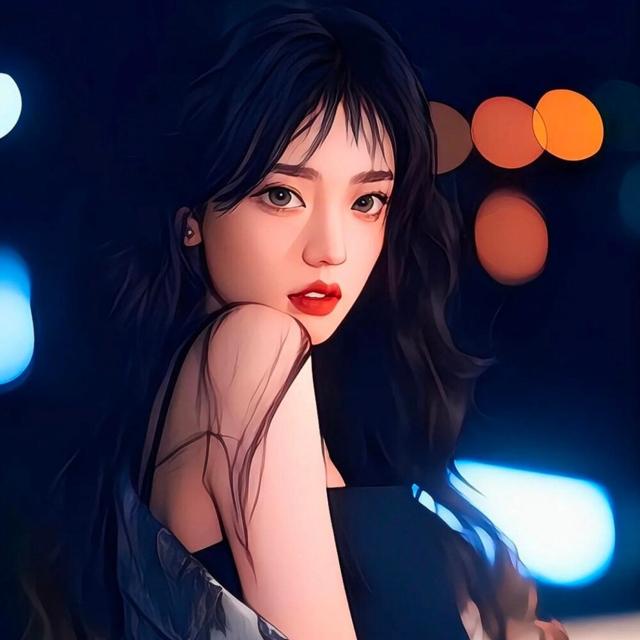 高级漂亮的女生插画头像图片
