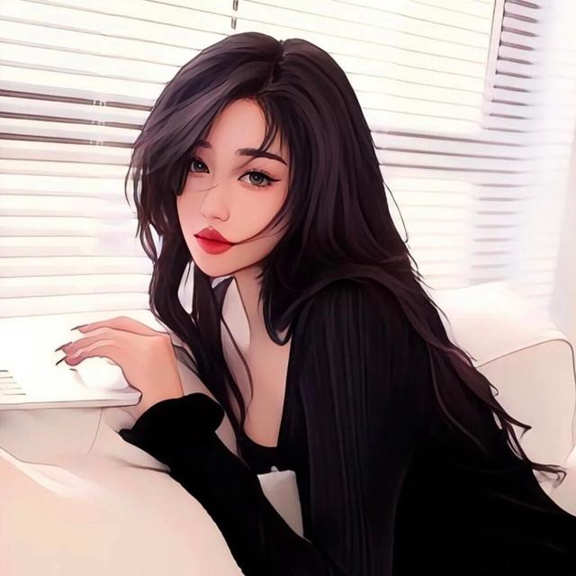 高级漂亮的女生插画头像图片