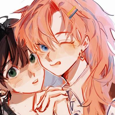 百合动漫情侣头像66张