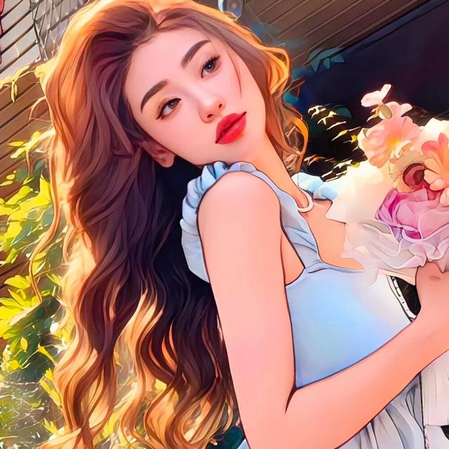 高级漂亮的女生插画头像图片
