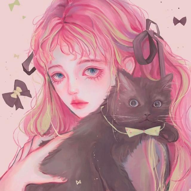 高级漂亮的女生插画头像图片