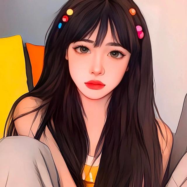 高级漂亮的女生插画头像图片