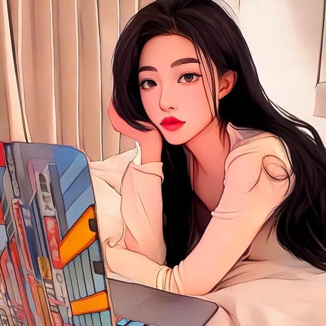 高级漂亮的女生插画头像图片