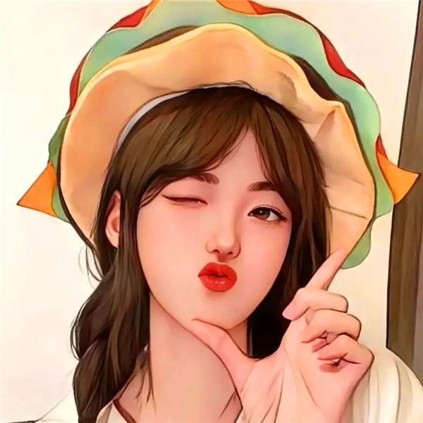 甜美可爱治愈系女生漫画头像图片