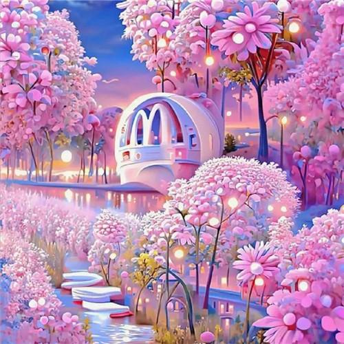 美不胜收粉嫩嫩的少女心风景头像图片