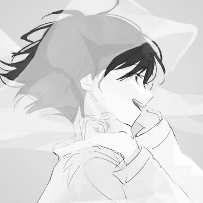 帅气头像二次元男生50张 黑白