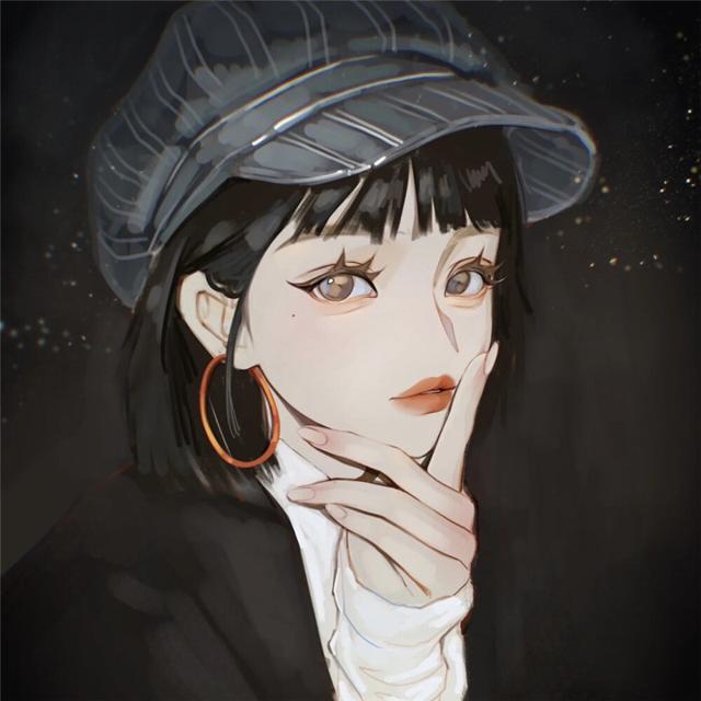 高质量小众头像手绘女生