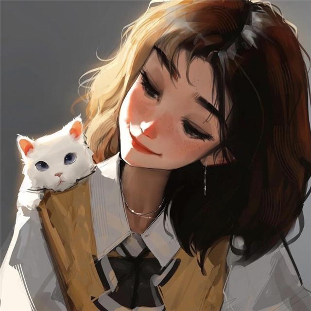 高质量小众头像手绘女生