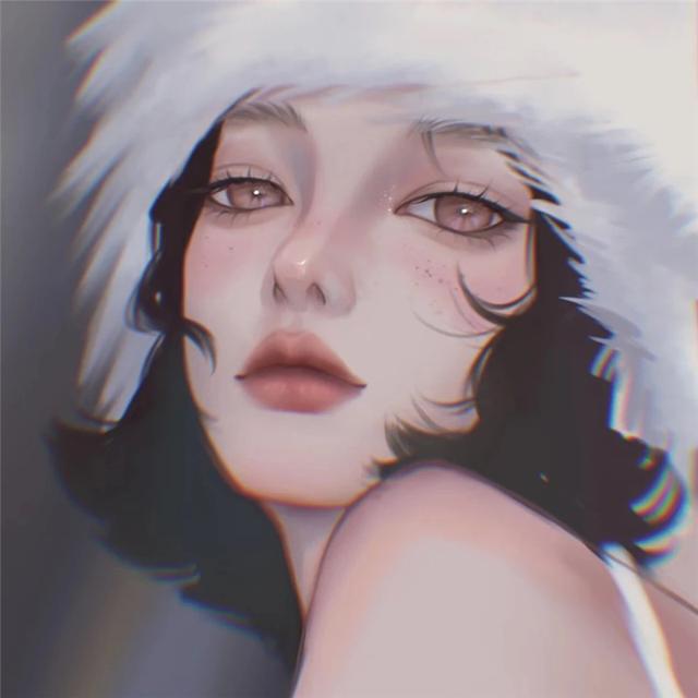 高质量小众头像手绘女生