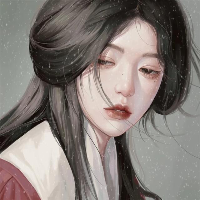 高质量小众头像手绘女生