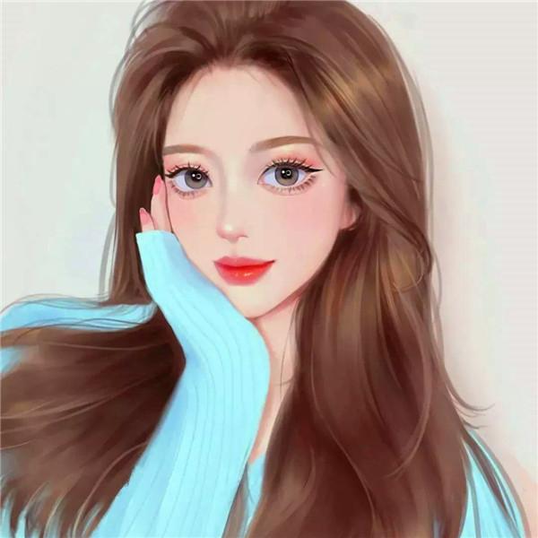 时尚洋气漂亮好看的女生动漫手绘头像