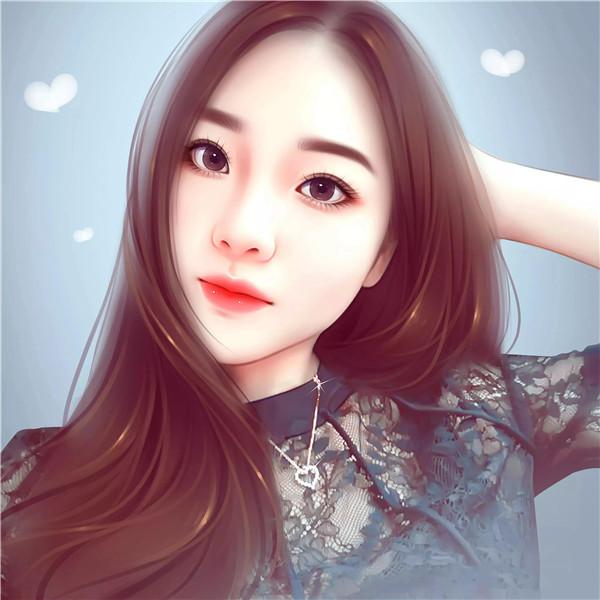 精致成熟魅力女生手绘头像