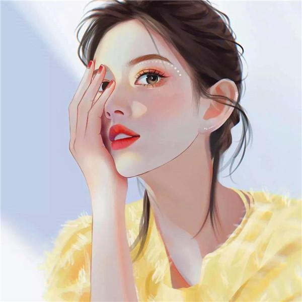 时尚洋气漂亮好看的女生动漫手绘头像