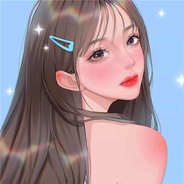 时尚洋气漂亮好看的女生动漫手绘头像