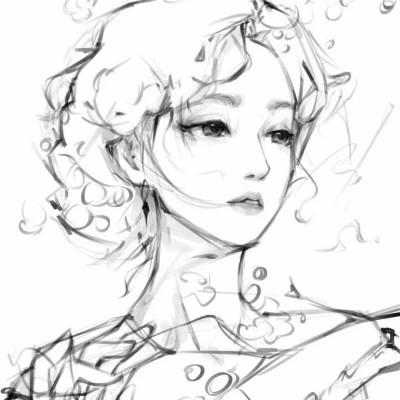 女头像ins风漫画黑白